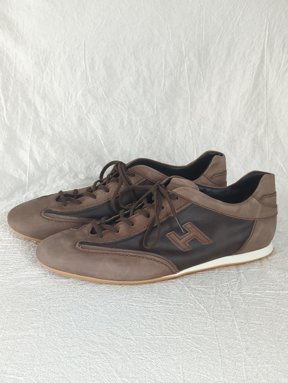 Hogan Olympia Men Brown Leather Sneakers US 11 UK 10